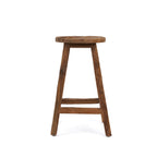 Tabouret de bar Shibori en teck recyclé