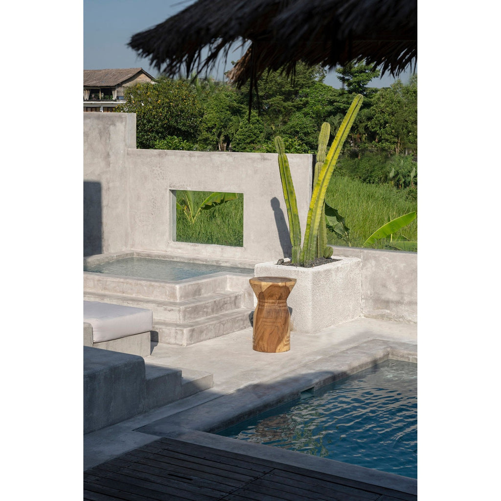 Tabouret Bloom en bois de suar, vue 4