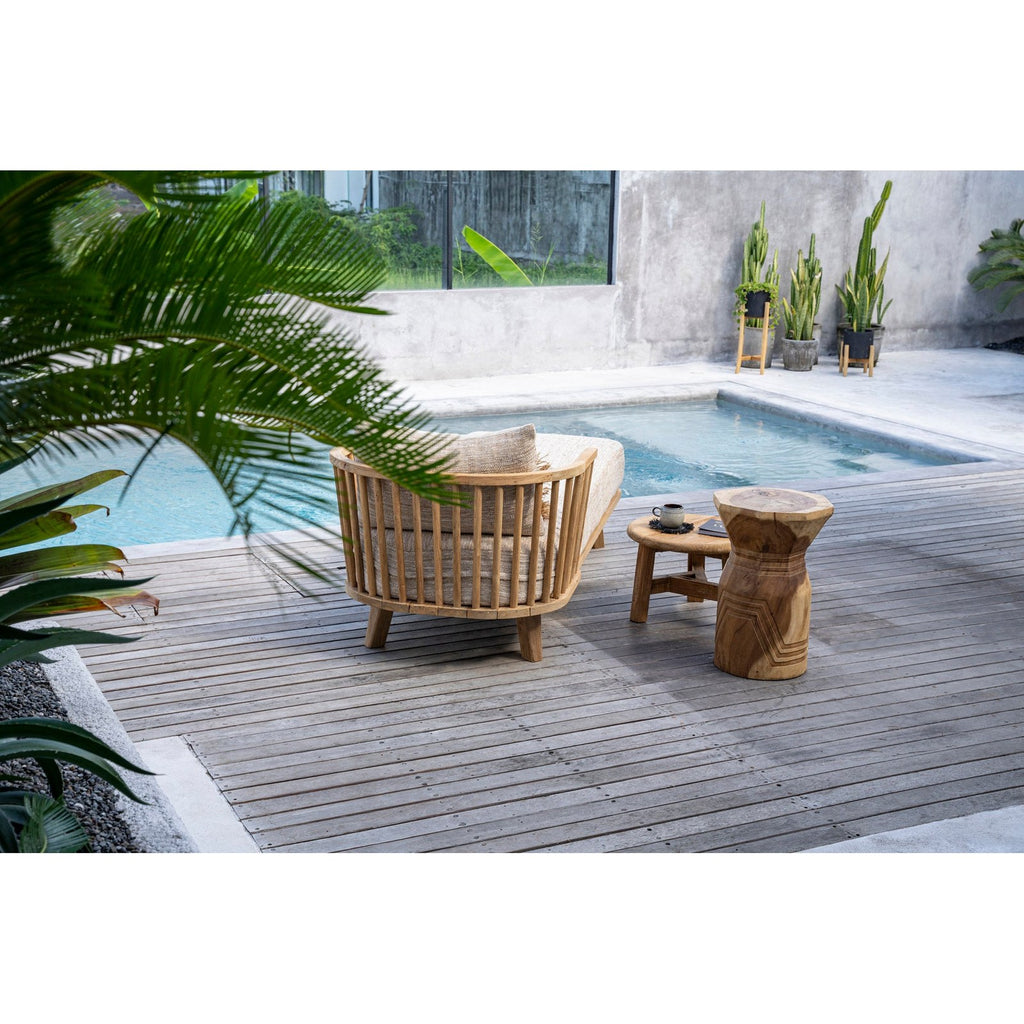 Tabouret Bloom en bois de suar, vue 5