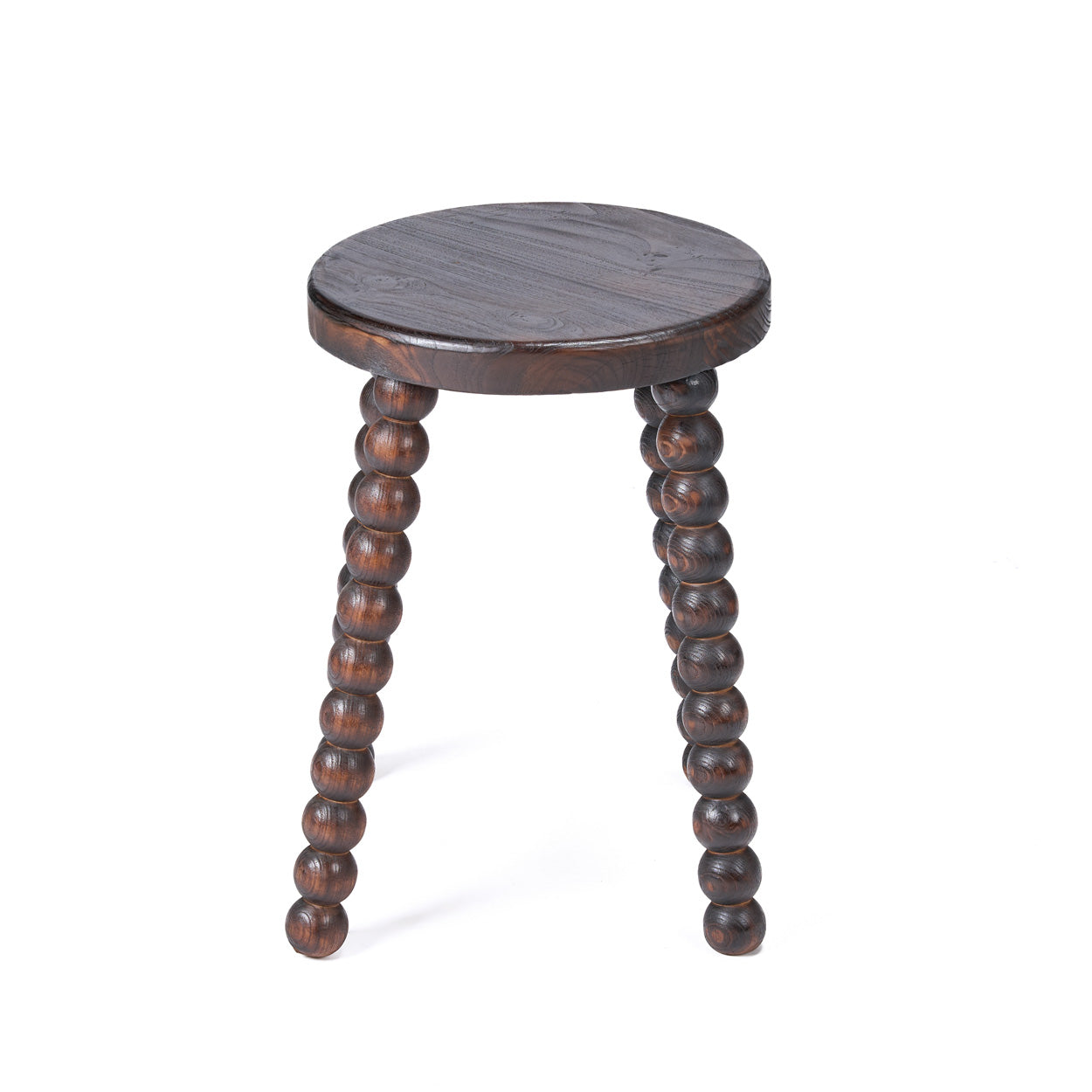 Tabouret Dango en manguier teinté noyer, vue 4