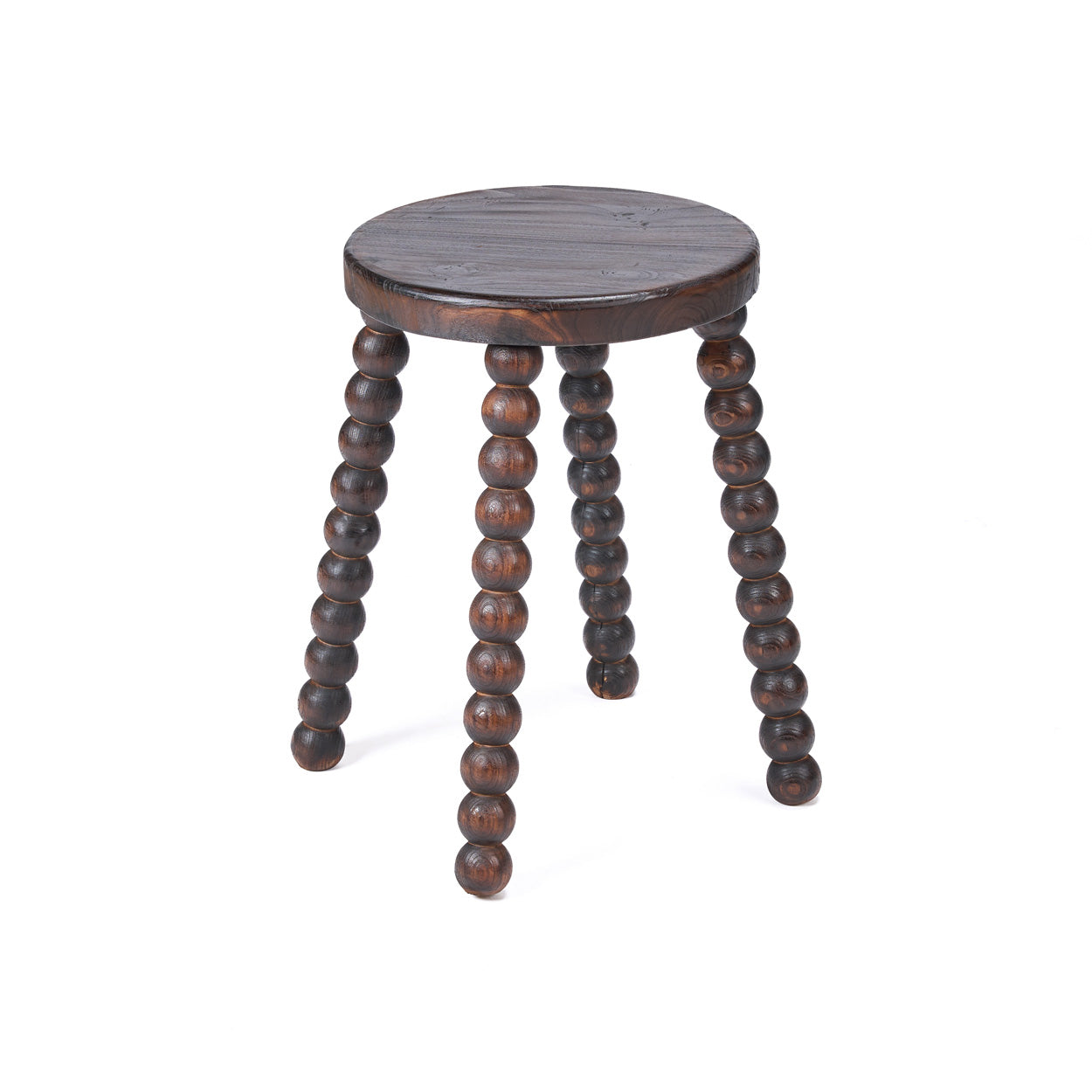 Tabouret Dango en manguier teinté noyer, vue 5