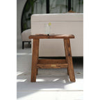 Tabouret rustique Fab en teck, vue 4