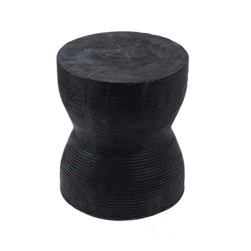 Dimensions Tabouret Kotoran en bois de suar noir