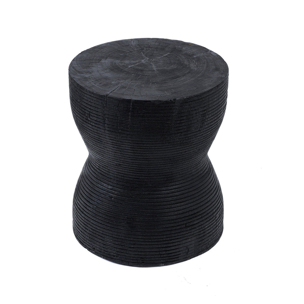 Tabouret Kotoran en bois de suar noir
