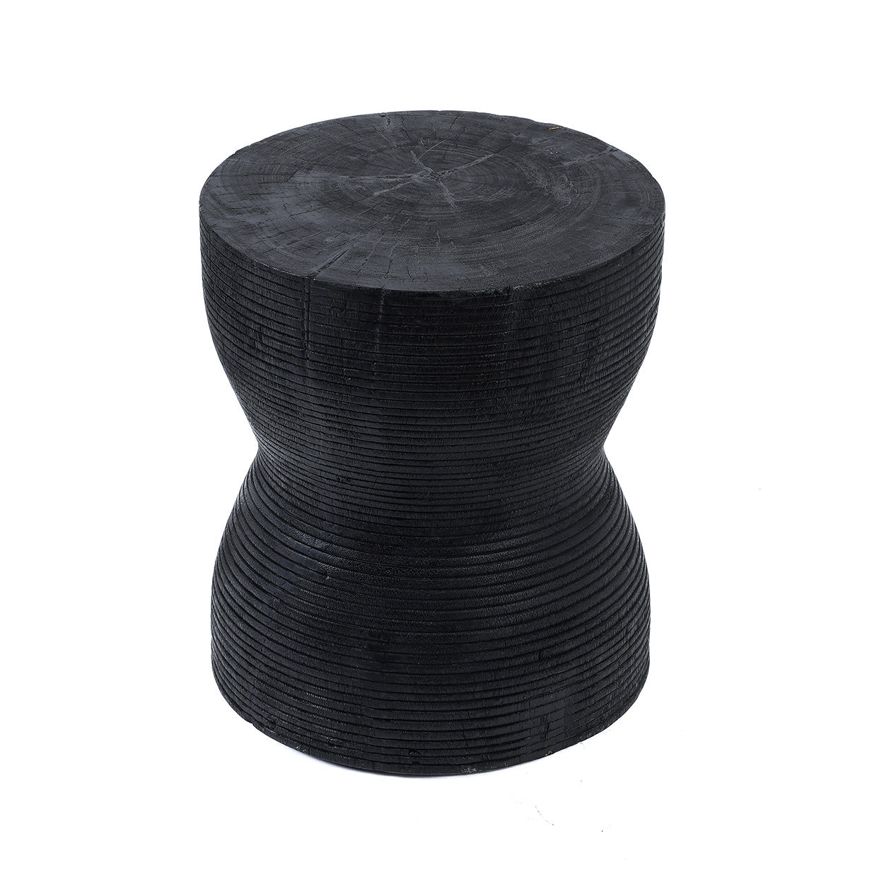 Tabouret Kotoran en bois de suar noir