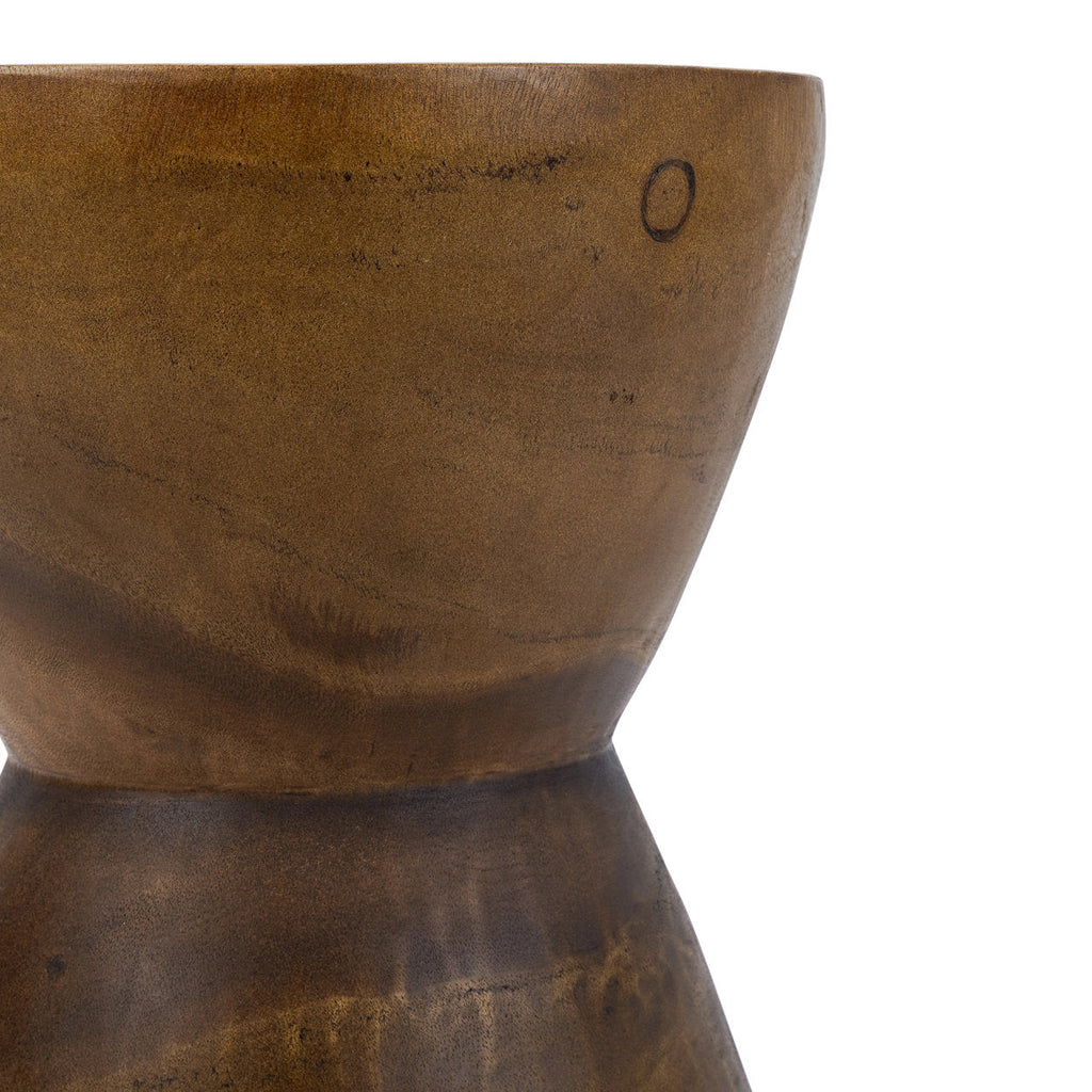 Tabouret Pacha Mama en bois de suar, vue 4