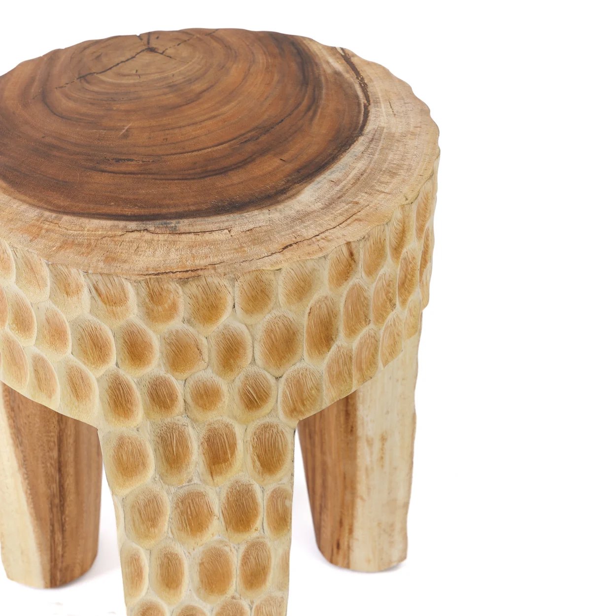 Tabouret Paramo en bois de suar, vue 5