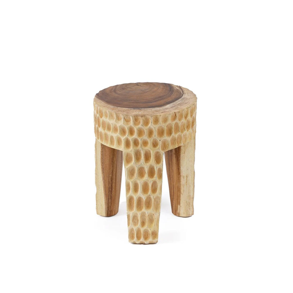 Tabouret Paramo en bois de suar, vue 7