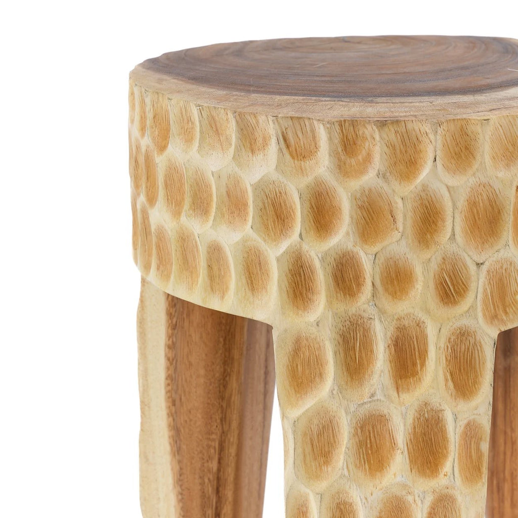 Tabouret Paramo en bois de suar, vue 8