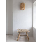 Tabouret Porto en teck et jonc de mer, vue 6
