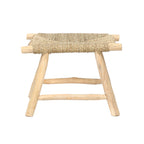 Tabouret Porto en teck et jonc de mer, vue 8
