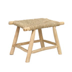 Tabouret Porto en teck et jonc de mer
