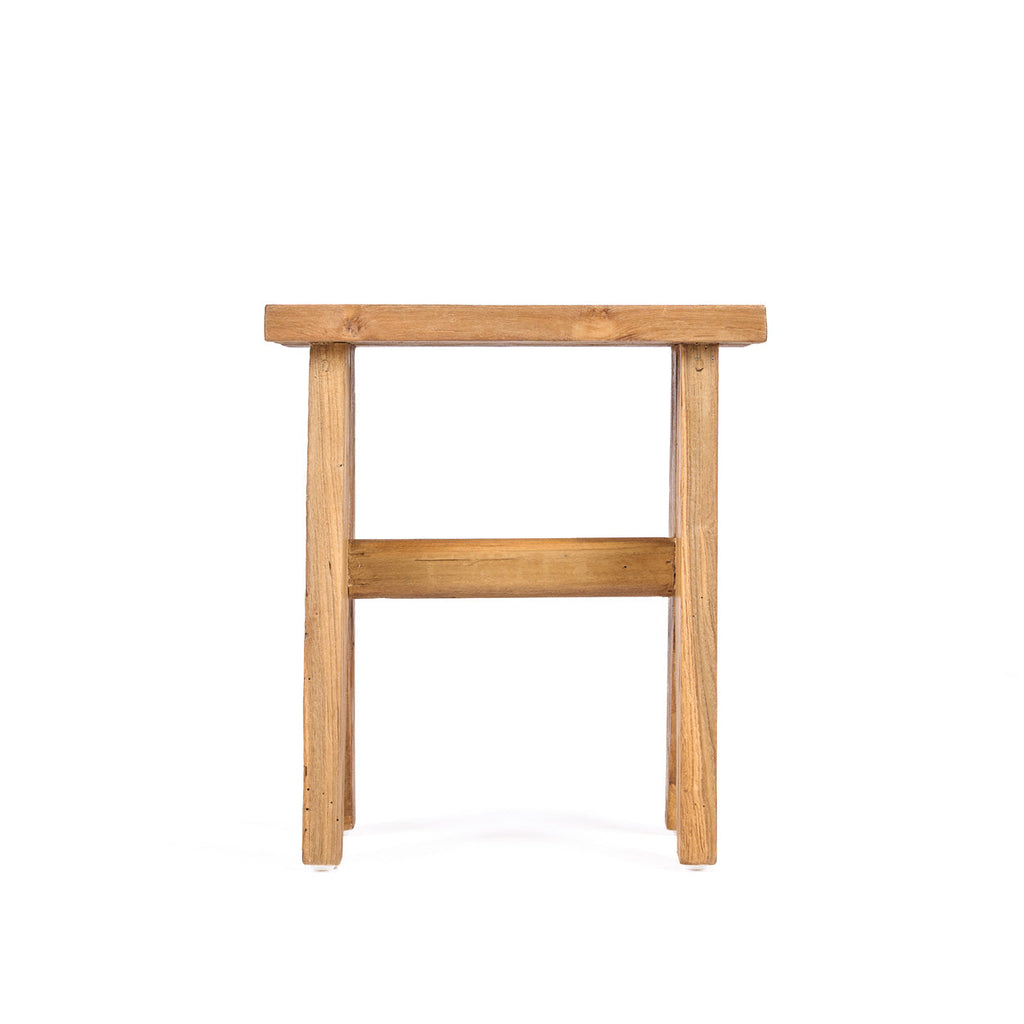 Tabouret Siku en teck recyclé, vue 3