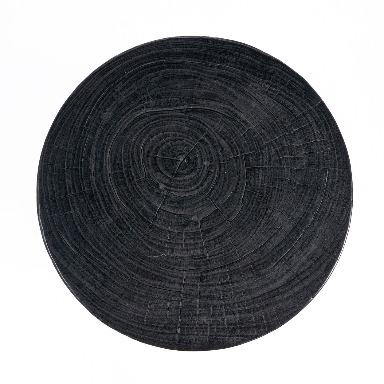 Tabouret Squat Spot en bois noir, vue 7