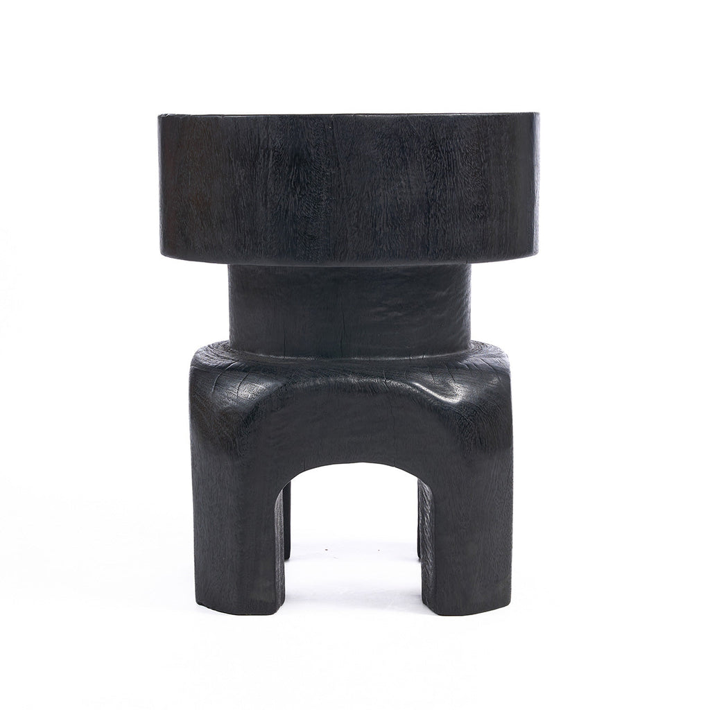Tabouret Squat Spot en bois noir