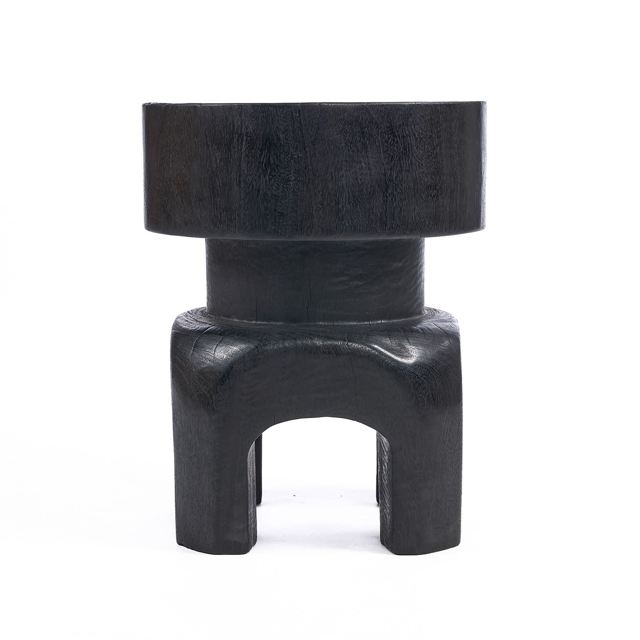 Tabouret Squat Spot en bois noir