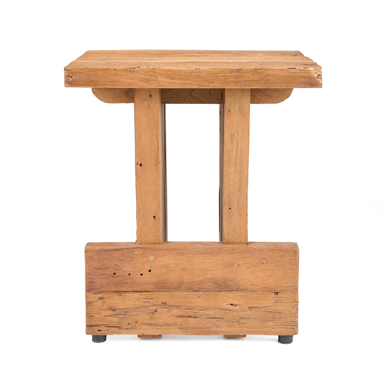 Tabouret bloc Suku en teck recyclé, vue 3