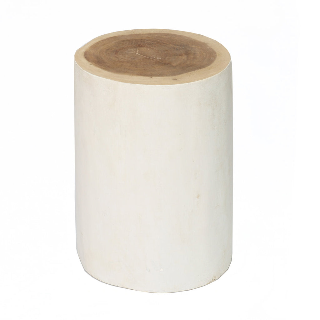 Tabouret Tribe en bois de suar blanc, vue 5