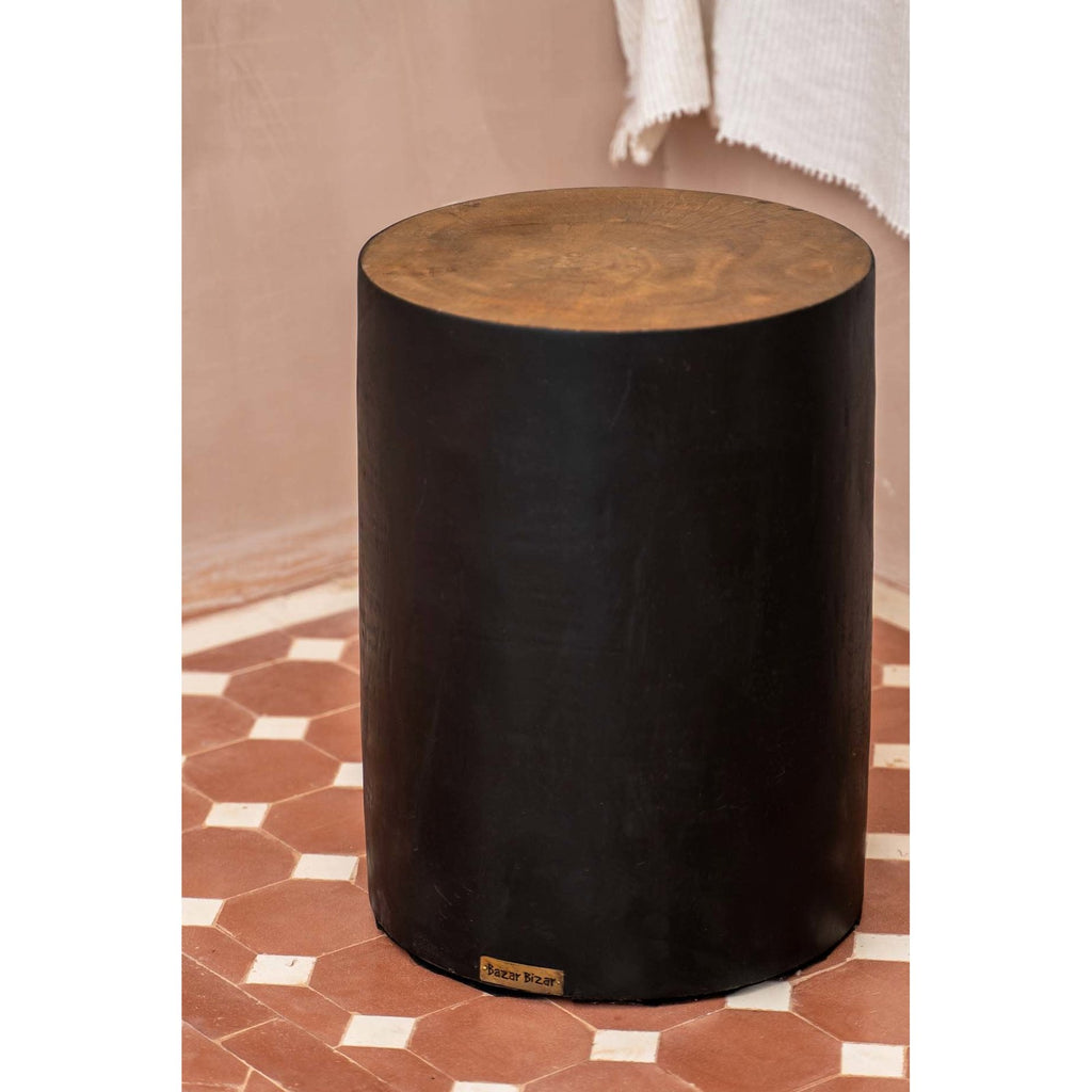 Tabouret Tribe en bois de suar noir, vue 3