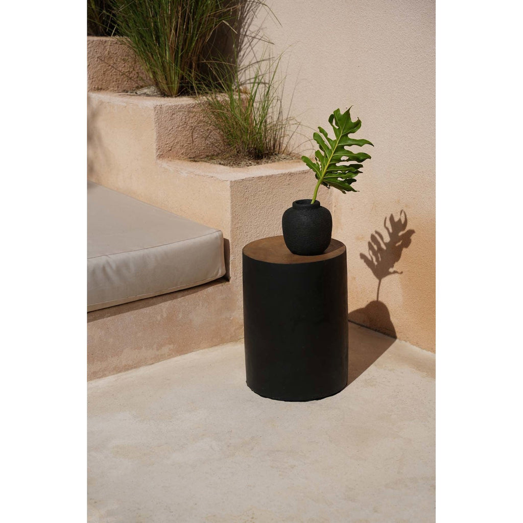 Tabouret Tribe en bois de suar noir, vue 4