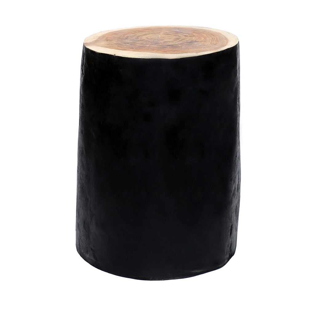 Tabouret Tribe en bois de suar noir