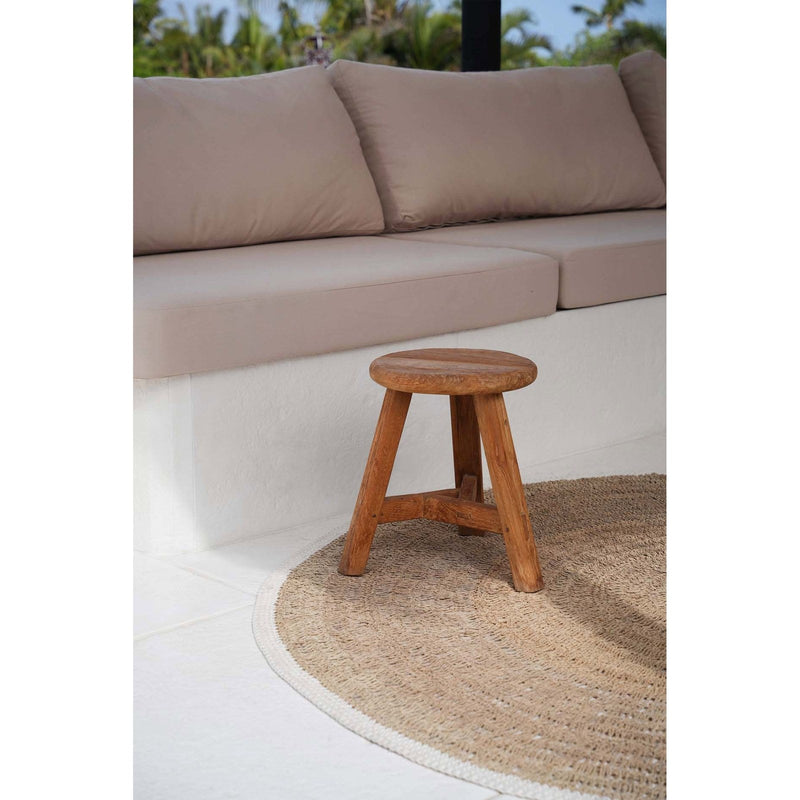 Dimensions Taburete de tres patas Noguchi en teca maciza 45 cm