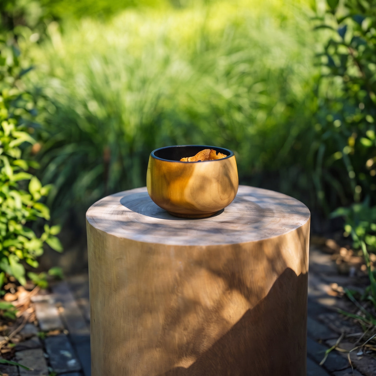 Tabouret tronc d'arbre Tribe en suar massif 40 cm