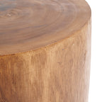 Détail du dessus du tabouret Tribe bois clair et de ses cernes