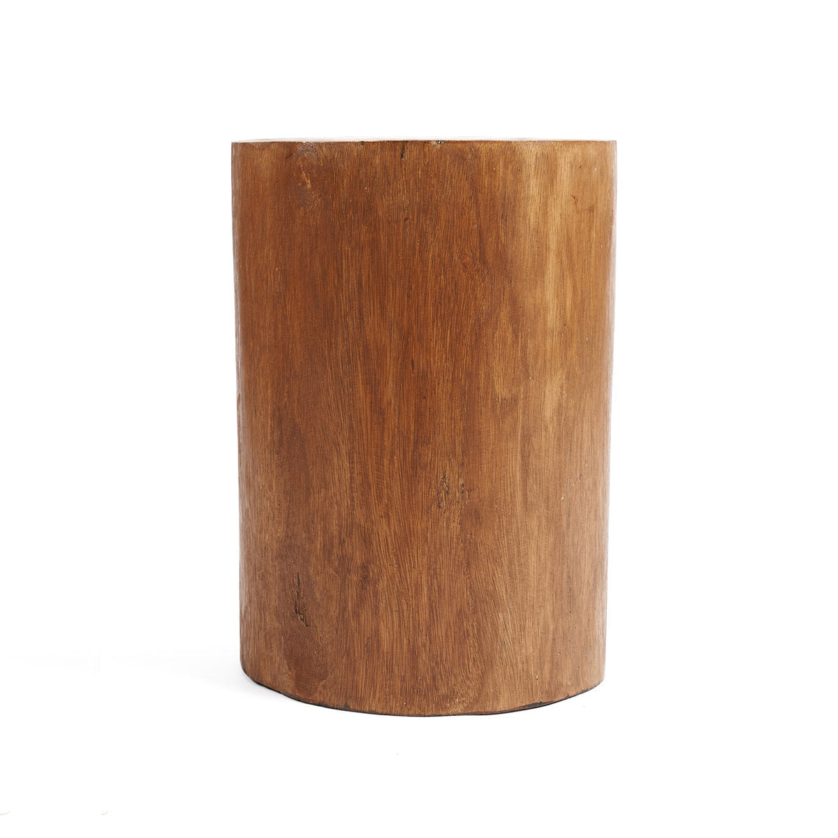 Tabouret Tribe bois clair vu de face avec ses flancs lisses au fil vertical