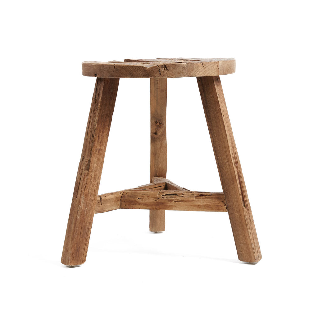 Tabouret Yatai en teck recyclé grand modèle, vue 6