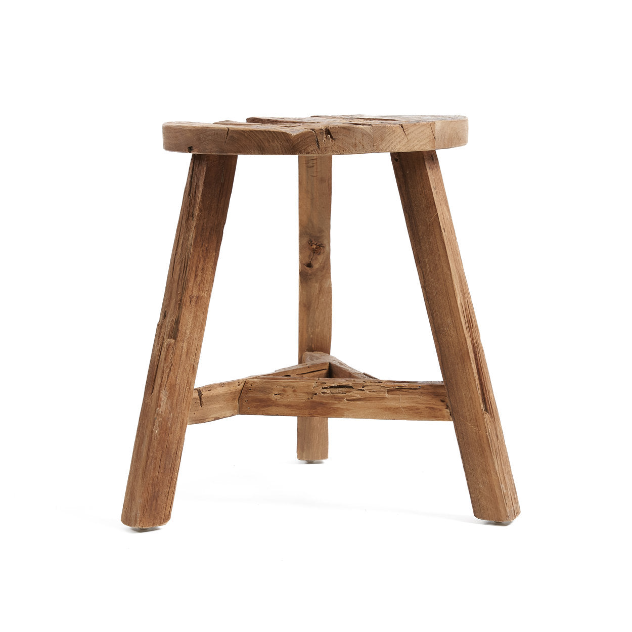 Tabouret Yatai en teck recyclé grand modèle, vue 6