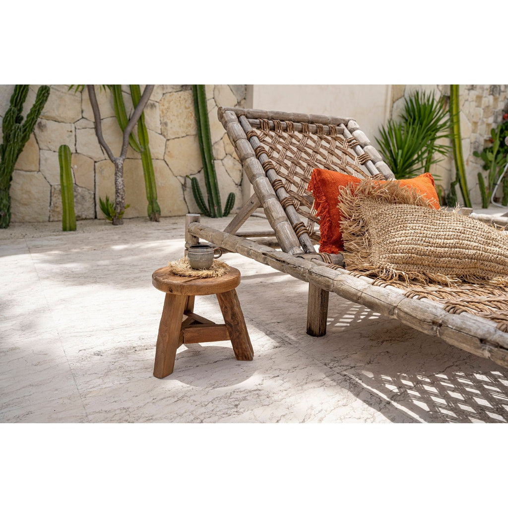 Tabouret Yatai en teck recyclé petit modèle, vue 5