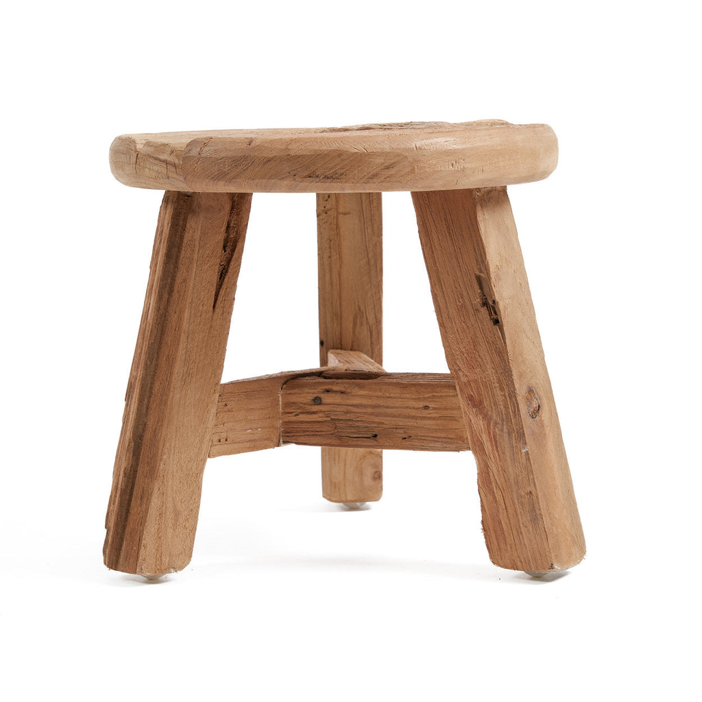 Tabouret Yatai en teck recyclé petit modèle, vue 7