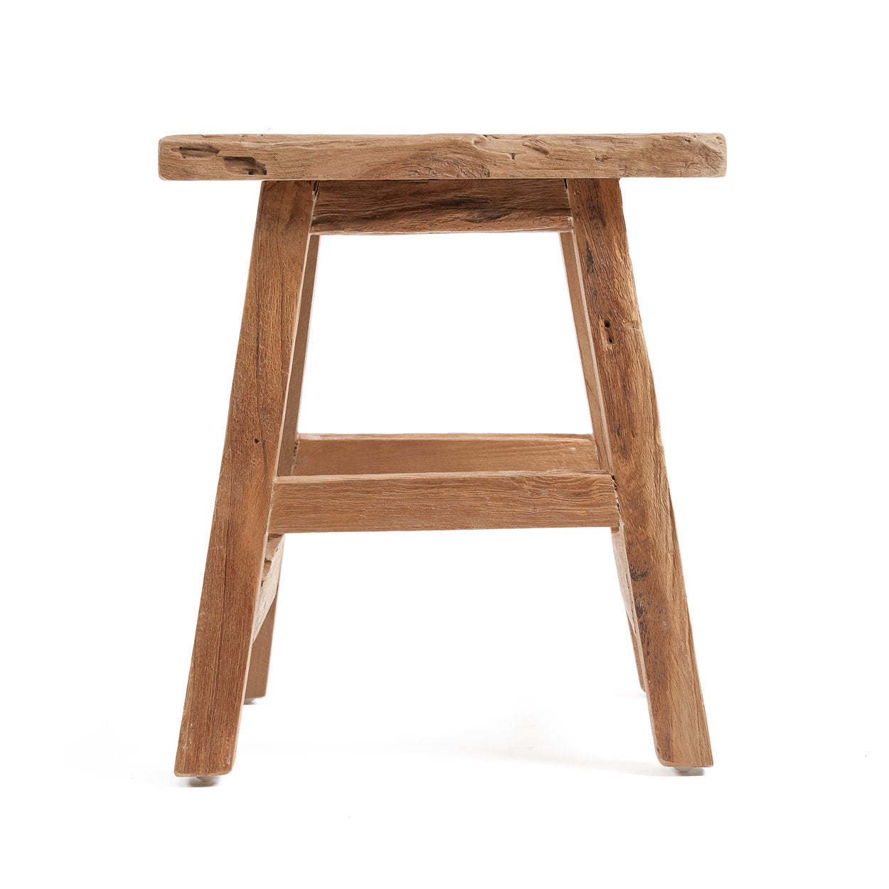 Tabouret Yoke en teck recyclé grand modèle, vue 7