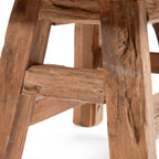 Tabouret Yoke en teck recyclé petit modèle, vue 8