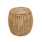 Tabouret Zarkah en feuille de bananier tressée
