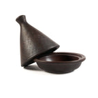 Tajine en terre cuite à cône martelé 24 cm, vue 4