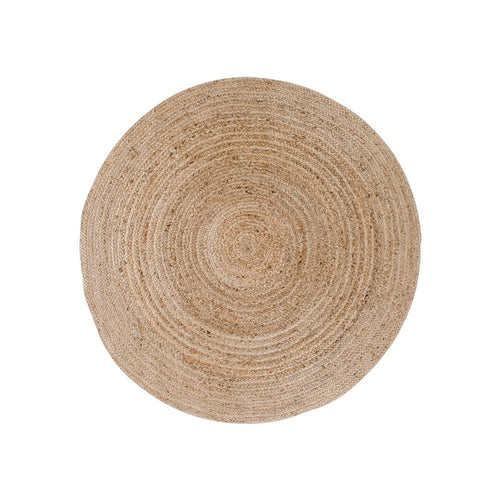 Tapis Bombay jute naturel rond tressé