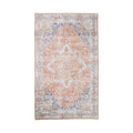 Tapis Havana chenille médaillon oriental terracotta bleu 160x230 cm vue dessus