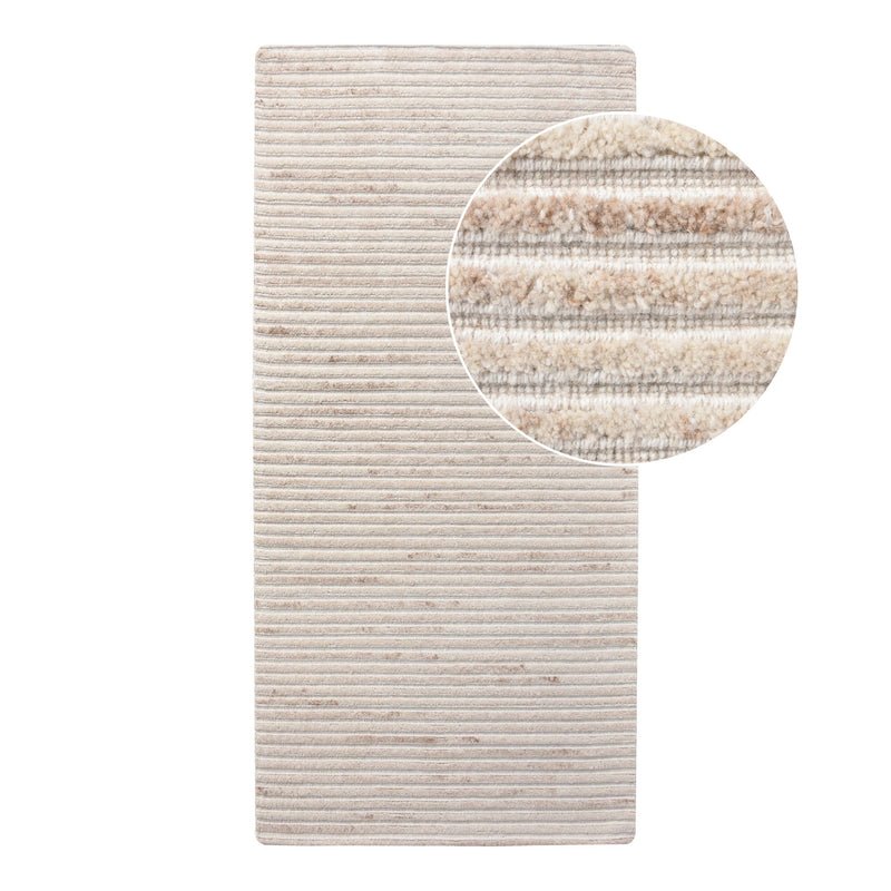 Dimensions Mango Hand-Tufted Wool Runner Ivory – 80 × 180 cm