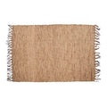 Tapis en jacinthe d'eau naturelle vu de dessus avec ses franges brunes sur les bords courts