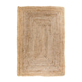 Tapis Bombay jute tressé naturel 120x180 cm motif rectangulaire concentrique vue dessus