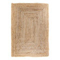 Tapis Bombay jute tressé naturel 180x240 cm motif rectangulaire concentrique vue dessus