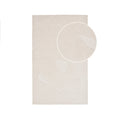 Tapis Pune laine touffetée main ivoire 160x230 cm motif relief arcs vue dessus