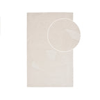 Tapis Pune laine touffetée main ivoire 160x230 cm motif relief arcs vue dessus