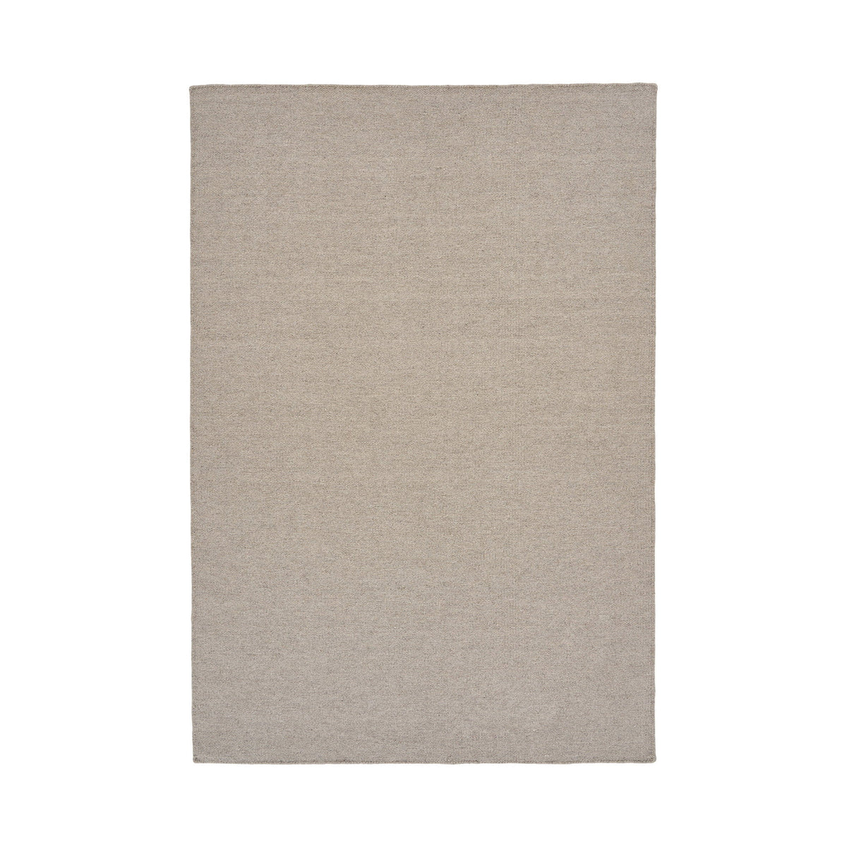 Tapis Nila uni sable foncé vu à plat aux bords nets sans frange