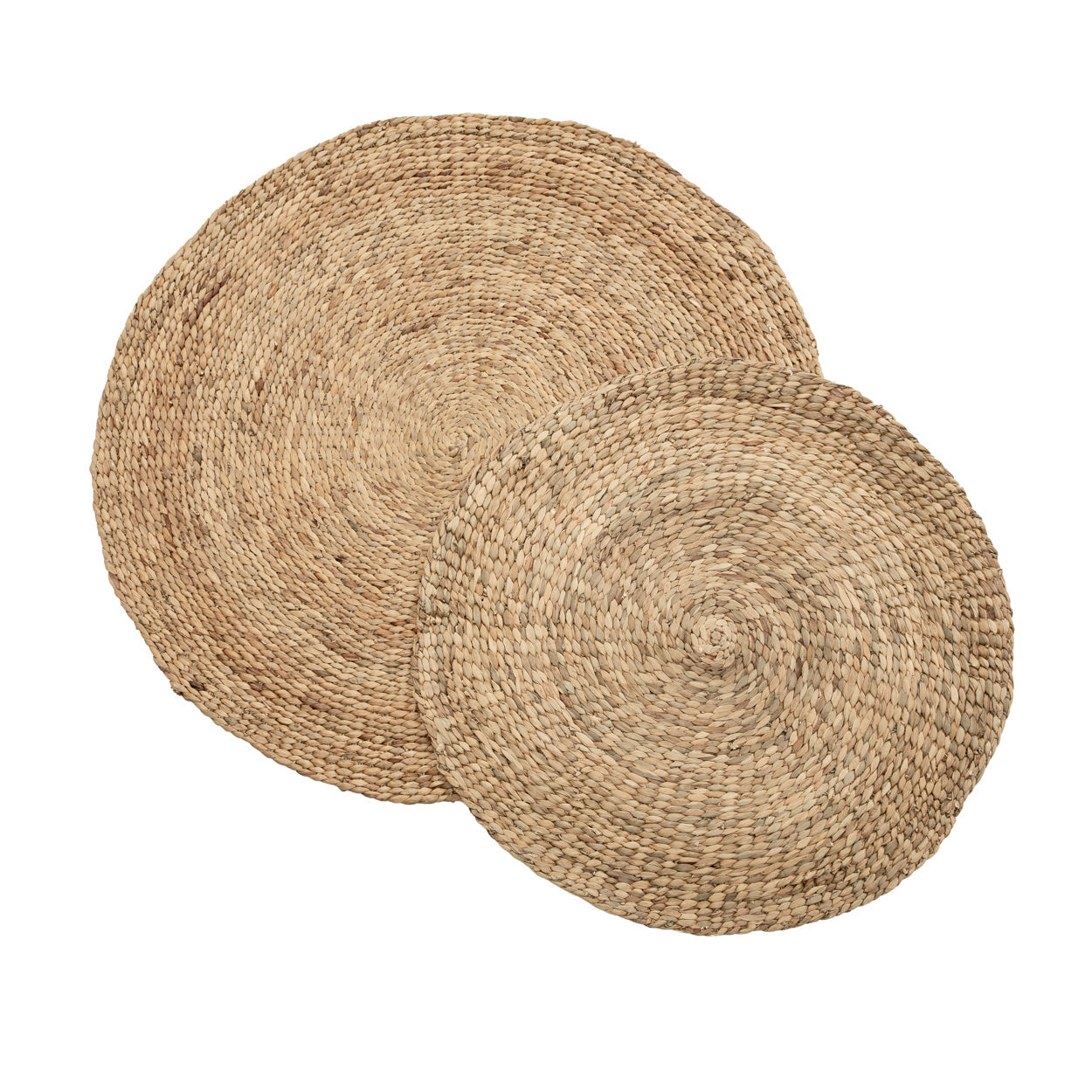 Tapis rond en jacinthe d'eau naturelle 90 cm de diamètre, vue 3