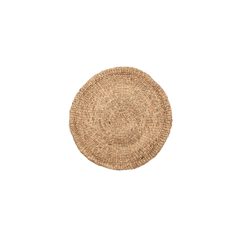 Tapis rond en jacinthe d'eau naturelle 90 cm de diamètre