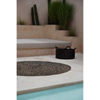 Tapis rond en jonc de mer brun noir 200 cm de diamètre, vue 3