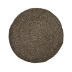 Tapis rond en jonc de mer brun noir 200 cm de diamètre